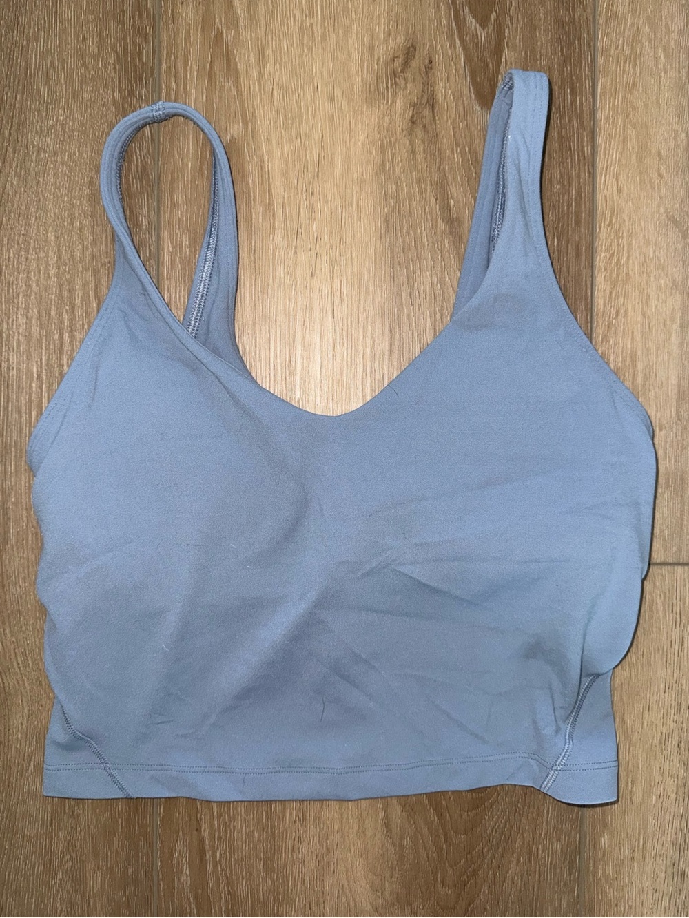 Lululemon Chambray Blue Align Tank Built In Bra Nulu size 4